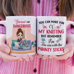 Yarned and Dangerous Personalized Knitting Mug Gift For Her - Coffee Mug - GoDuckee