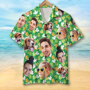 Custom Family Photo Hawaiian Shirt, Aloha Shirt, Gift For Family - Hawaiian Shirts - GoDuckee