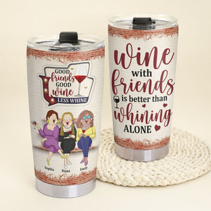 Good Friends Good Wine, Personalized Tumbler, Funny Gifts For Bestie - Tumbler Cup - GoDuckee