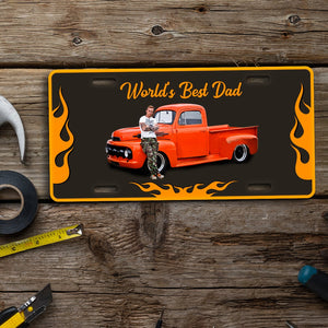 Custom Photo Hot Rod Father's Day Metal Sign Gift For Dad - Metal Wall Art - GoDuckee