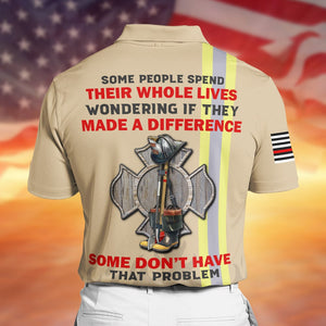 Some People Spend Their Whole Lives Personalized Firefighter Polo Shirt Gift For You - AOP Products - GoDuckee