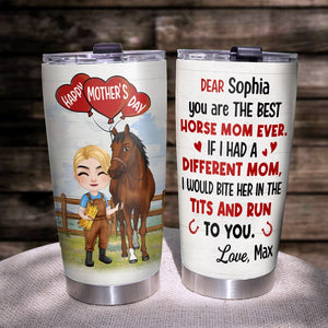 You Are The Best Horse Mom Ever, Personalized Tumbler, Gift For Horse Lovers, Gift For Mom, Mother's Day Gift - Tumbler Cup - GoDuckee