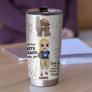 Personalized American Tumbler - Football Girl Only A Crazy Lady - Tumbler Cup - GoDuckee