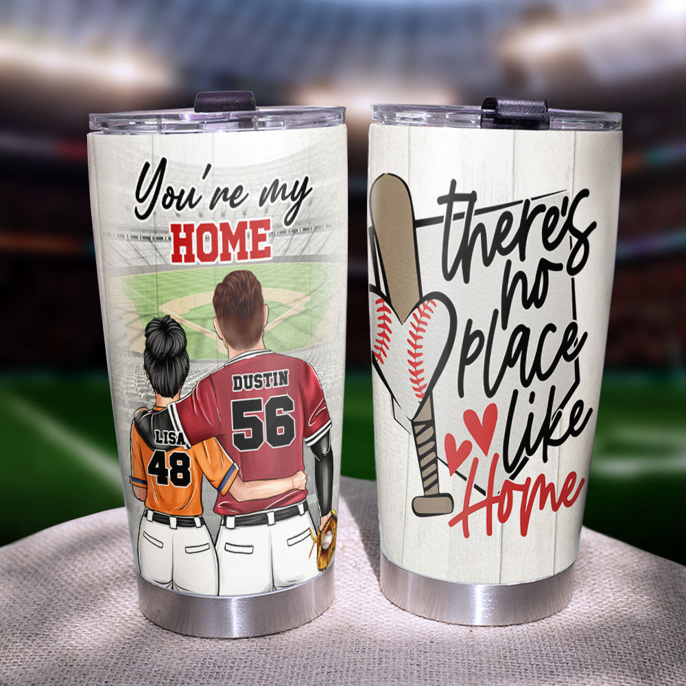Personalized Baseball Couples Tumbler Cup - To Me You're Always A Winn -  GoDuckee
