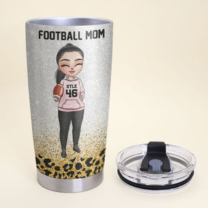 American Foot Ball - Personalized Tumbler Cup - Football Mom Blessed Stressed - Tumbler Cup - GoDuckee