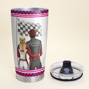 Personalized Racing Couple Tumbler Cup - My Husband Is Faster Than Your Husband - Tumbler Cup - GoDuckee