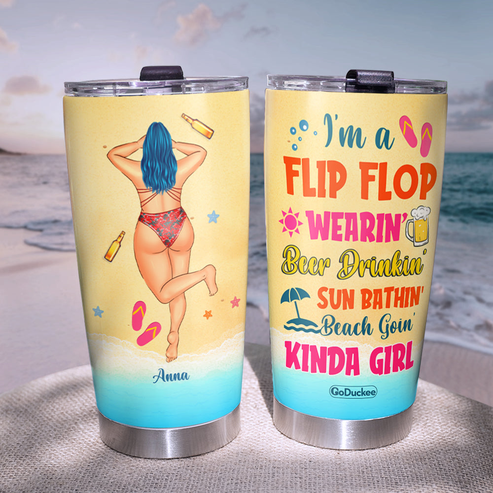 Beach Glitter Tumbler / Beach Tumbler Personalized / YETI Tumbler