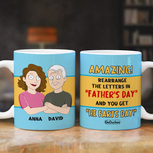 Father Day Amazing! - Personalized White Mug - Gift For Dad - Family Guys - Coffee Mug - GoDuckee