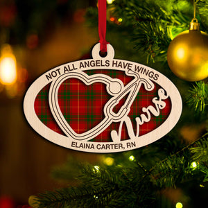 Nurse Not All Angels Have Wings - Personalized Ornament - Ornament - GoDuckee