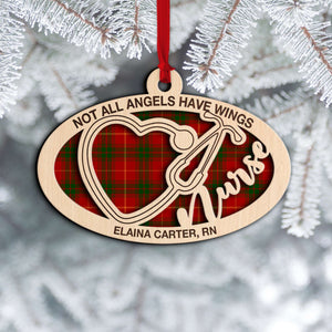 Nurse Not All Angels Have Wings - Personalized Ornament - Ornament - GoDuckee