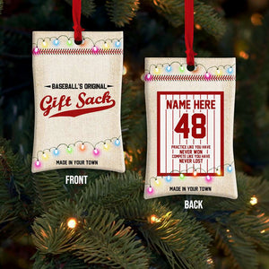 Baseball Seed Sack - Personalized Christmas Ornament - Ornament - GoDuckee