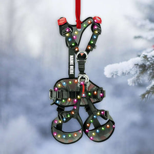 Climbing Belt - Personalized Christmas Ornament - Ornament - GoDuckee