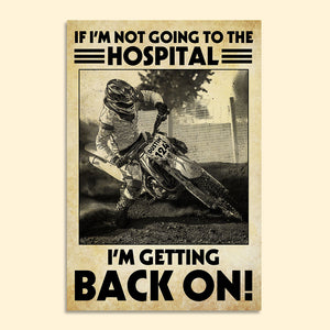 Retro Motocross Poster - I'm Getting Back On - Custom Number, Name - Poster & Canvas - GoDuckee