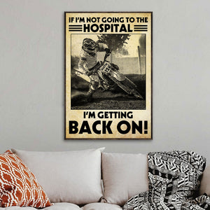 Retro Motocross Poster - I'm Getting Back On - Custom Number, Name - Poster & Canvas - GoDuckee