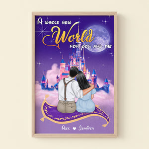 A Whole New World For You And Me Personalized Canvas Print, Couple Gift-1DNHN010323 - Poster & Canvas - GoDuckee