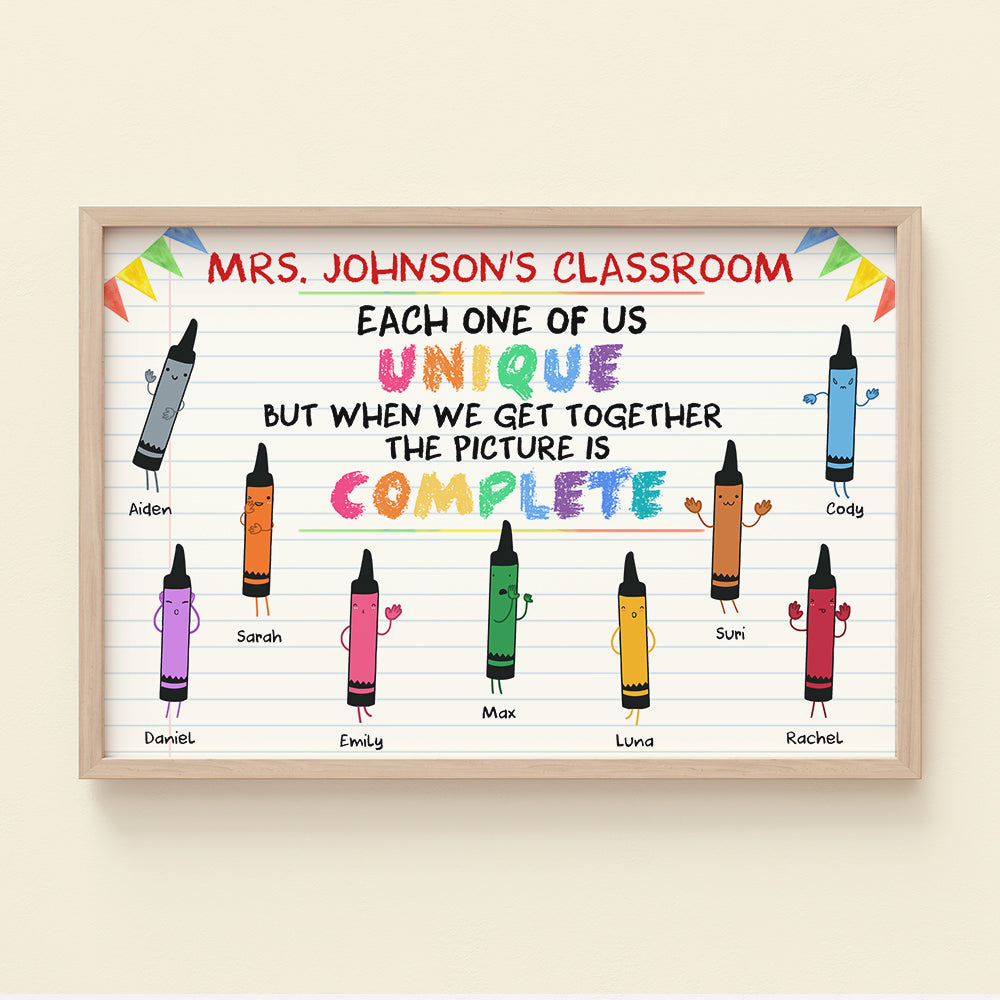 Teacher Each One Of Us Unique - Personalized Canvas Print - Poster & Canvas - GoDuckee