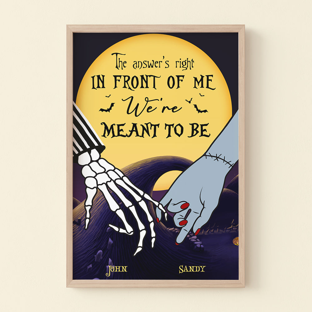 Personalized Halloween Couple Poster & Canvas, We're Meant To Be, Gift For Couples - Poster & Canvas - GoDuckee