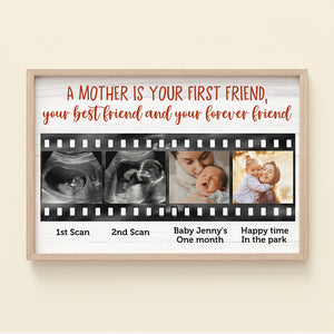 Mother's Day - Custom Photo Poster - A Mother Is Your First Friend - Film Strip Frame - Poster & Canvas - GoDuckee