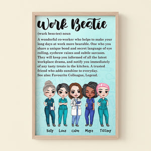 Personalized Nurse Bestie Poster - Work Besties Definition - Poster & Canvas - GoDuckee