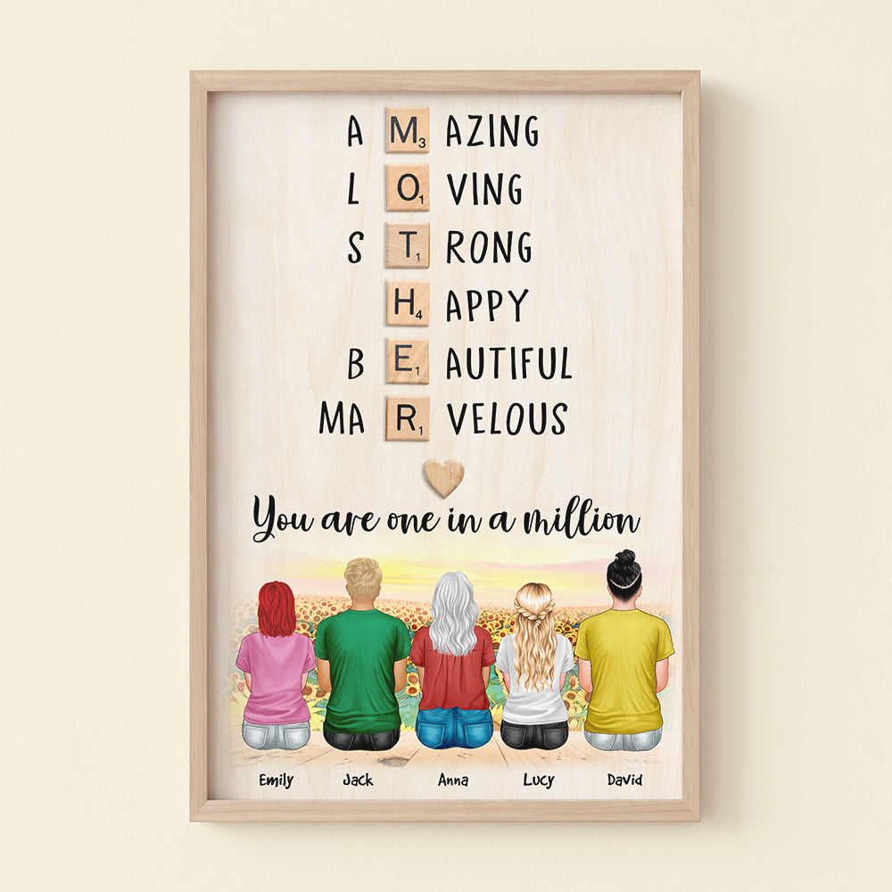 Personalized Mother's Day Wall Art - You Are One In A Million - Poster & Canvas - GoDuckee