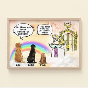 You Can Come In - We're Waiting for Someone, Personalized Canvas Print, Beloved Friends In Heaven - Poster & Canvas - GoDuckee