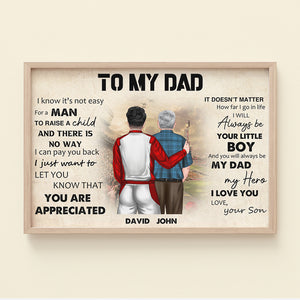 Racing To My Dad - Personalized Canvas Print - Gift For Dad - Poster & Canvas - GoDuckee