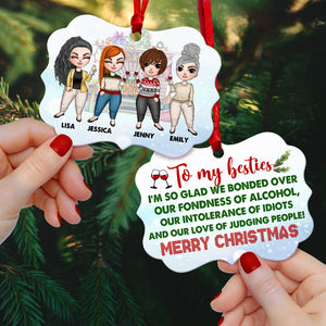 Friends Merry Christmas - Personalized Ornament - Ornament - GoDuckee
