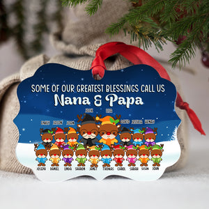 Grandparents Nana & Papa - Personalized Ornament - Ornament - GoDuckee