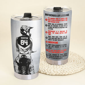 Motocross Life Lessons - Personalized Tumbler Cup - Tumbler Cup - GoDuckee