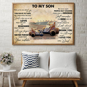 Dirt Track Racing - Personalized Father & Son Poster - To My Son - Poster & Canvas - GoDuckee