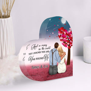 I Found You And You Found Me Personalized Couple Plaque, Gift For Couple - Decorative Plaques - GoDuckee