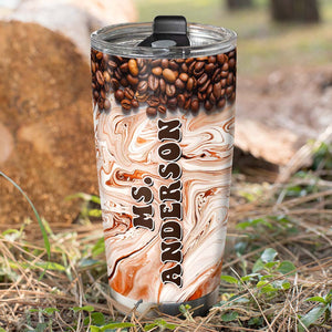 Half Coffee Half Teacher Personalized Teacher Tumbler Gift For Teacher - Tumbler Cup - GoDuckee