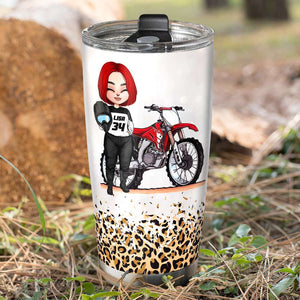 Personalized Motocross Mom Tumbler - Like A Regular Mom But Cooler - Tumbler Cup - GoDuckee