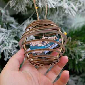 Personalized Pontoon 3D Dual Spiral Ornament, Christmas Gift For Pontoon Lovers - Ornament - GoDuckee