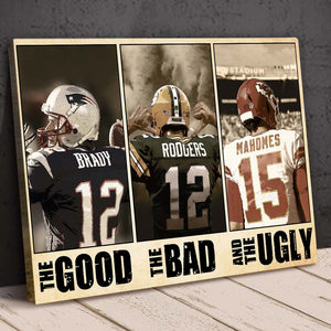 American Football The Good The Bad and The Ugly, Personalized Canvas Print - Poster & Canvas - GoDuckee