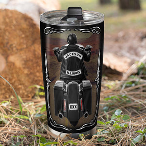 Some Grandpas Playing Bingo , Biker Personalized Tumbler - Tumbler Cup - GoDuckee