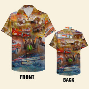 Drag Racing Hawaiian Shirt - Drag Car Pattern - Hawaiian Shirts - GoDuckee