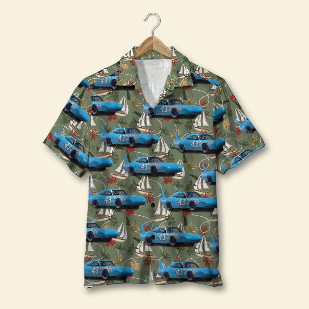 Custom Racing Photo Hawaiian Shirt, Seamless Ship Pattern, Summer Gift 2 - Hawaiian Shirts - GoDuckee