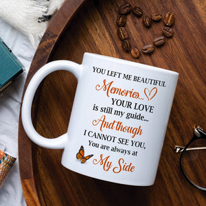 You Left Me Beautiful Memories Personalized Heaven Mug Gift For Wife - Coffee Mug - GoDuckee