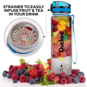 Custom Number & Name - Water Tracker Bottle - Refill Graduate - Water Bottles - GoDuckee