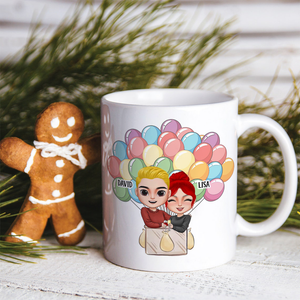 Personalized Couple Gift, Anniversary Couple Cheer White Mug, Gift For Couple - Coffee Mug - GoDuckee
