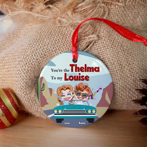 Old Friend Funny Journey Personalized Ceramic Circle Ornament - Ornament - GoDuckee