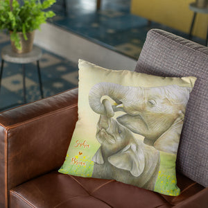 Elephant Mother's Day Gift, To My Mom Personalized Square Pillow - Pillow - GoDuckee