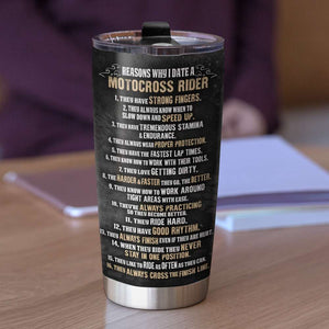 Personalized Motocross Couple Tumbler - You Are The Ride Of My Life - Tumbler Cup - GoDuckee