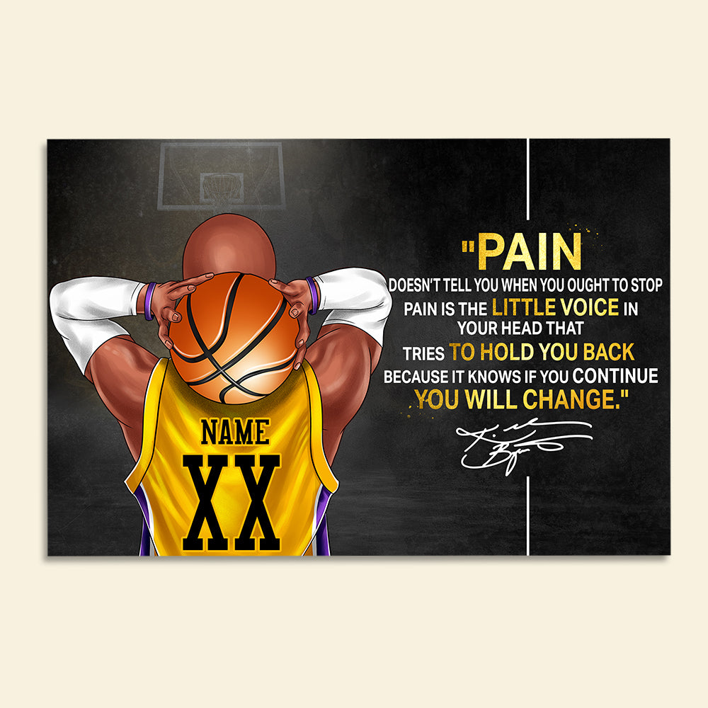 Personalized Basketball Player Poster - If You Continue You Will Change - Poster & Canvas - GoDuckee