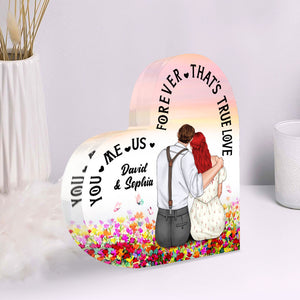 You Me Us Forever That's True Love Personalized Couple Plaque, Gift For Couple - Decorative Plaques - GoDuckee