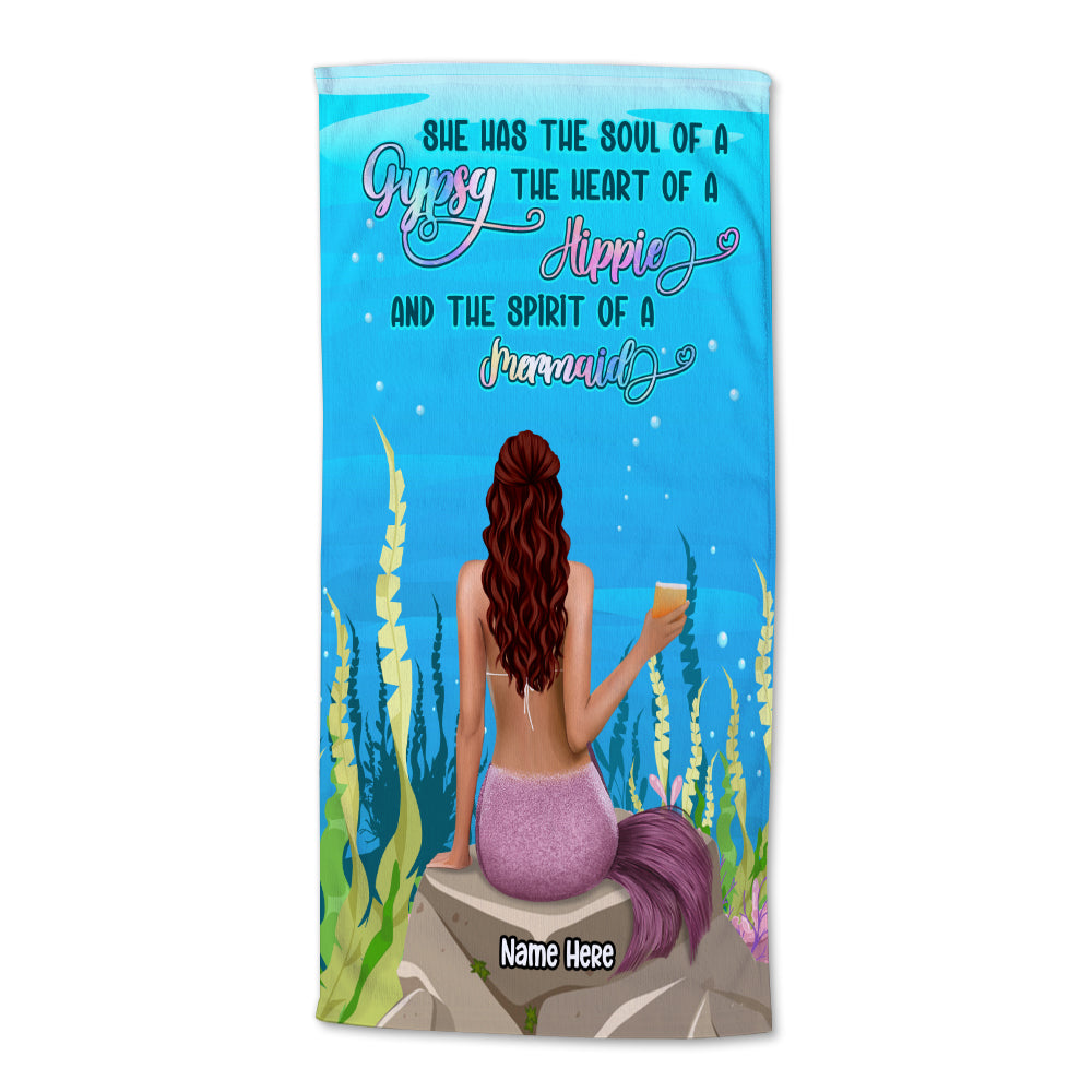 Mermaid Tumbler For Women She Has The Soul Of A Gypsy Mermaid Tail