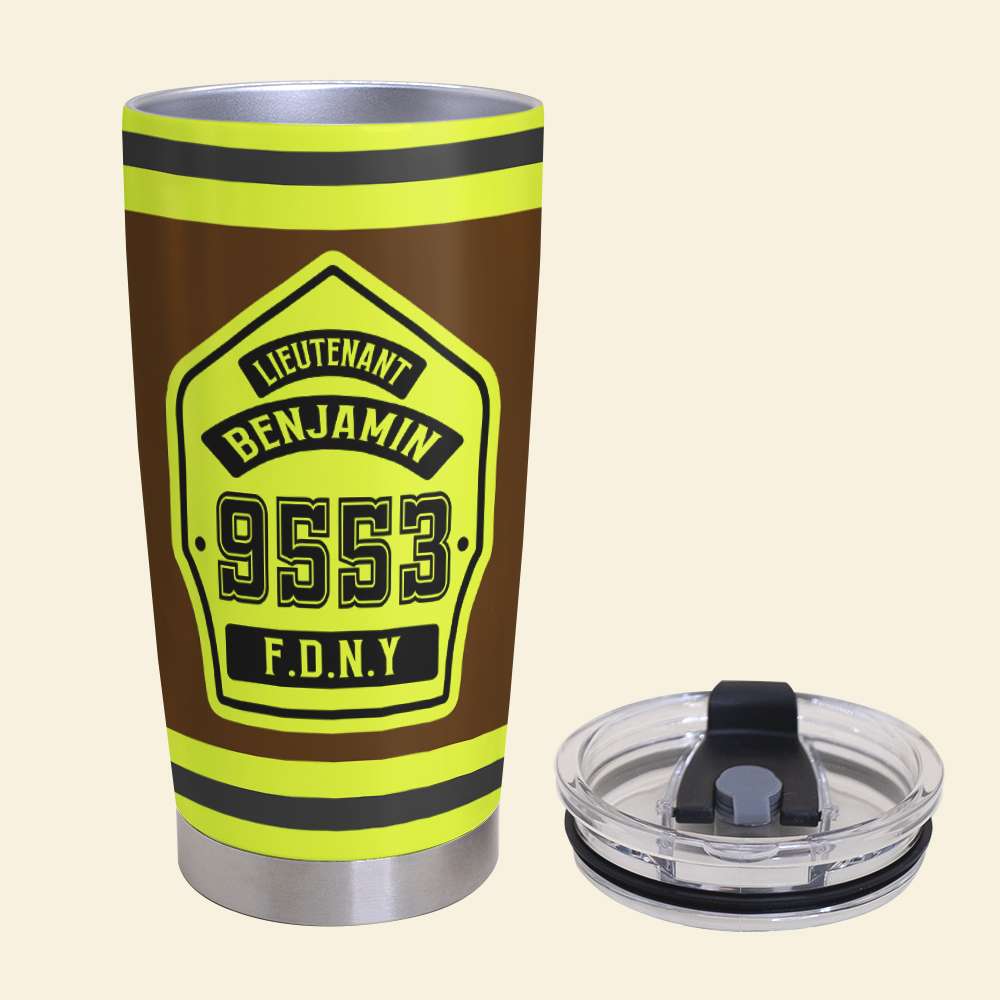 Firefighter - Personalized Tumbler Cup - Uniform - Tumbler Cup - GoDuckee