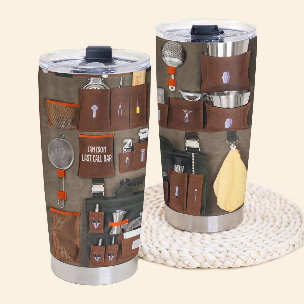 Bartender Tools Set - Personalized Bartenders Tumbler Cup - Tumbler Cup - GoDuckee
