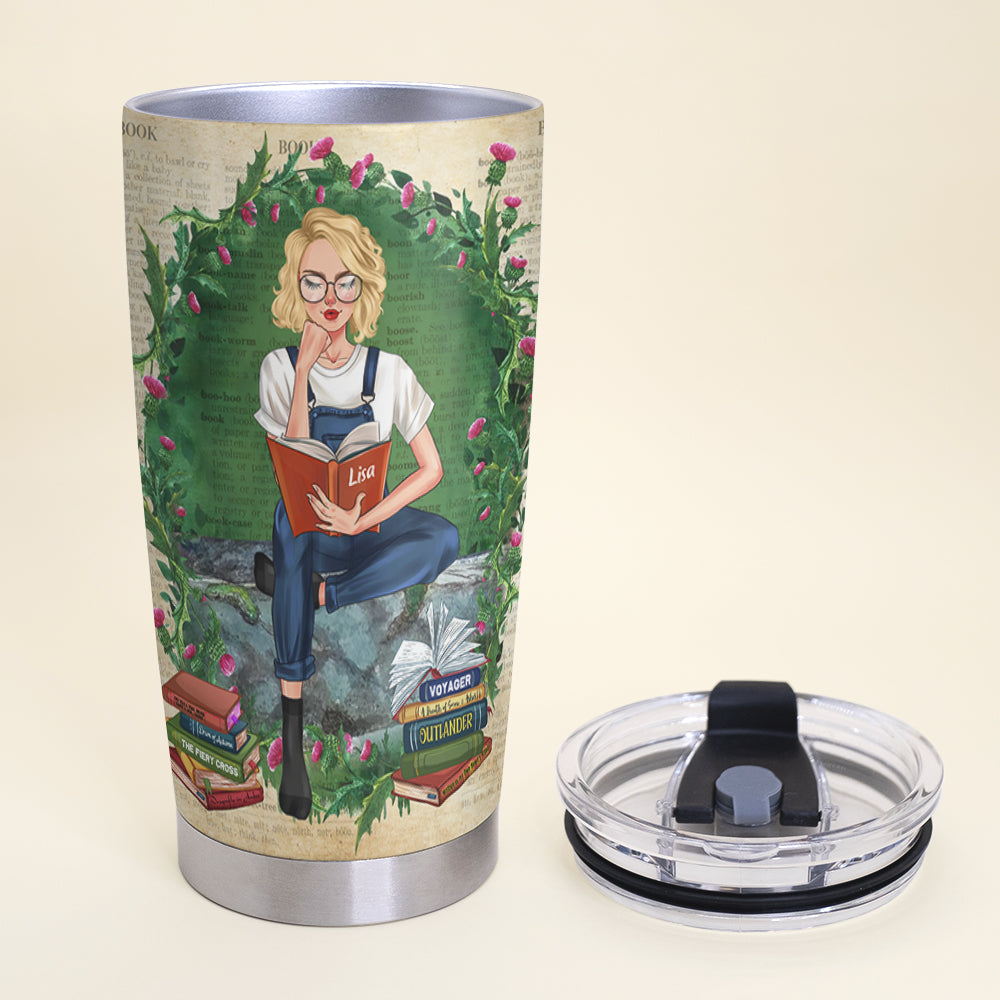 Personalized Outlander Tumbler Cup - Just A Girl Who Loves Outlander Book Collection OLD2104 - Tumbler Cup - GoDuckee